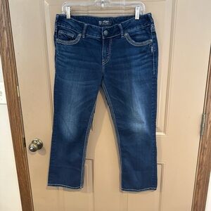 Silver Jeans Women's Blue Ankle & Cropped Jeans